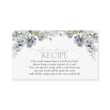 ダスティーエレガントブルーフローラレシピを持って来て