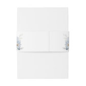 ダスティーエレガントブルーフローラ庭園の結婚式 招待状ベリーバンド (裏面例)