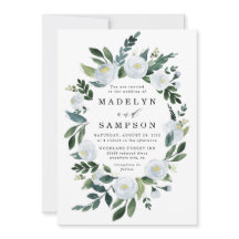 ダスティーエレガントブルーフローラ素朴庭園の結婚式