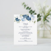 ダスティーエレガントブルーフローラ結婚ズ詳細 エンクロージャーカード (スタンド正面)