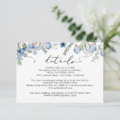 ダスティーエレガントブルーフローラ結婚ズ詳細 エンクロージャーカード (スタンド正面)
