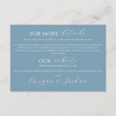 ダスティーエレガントブルーフローラ結婚ズ エンクロージャーカード (正面)