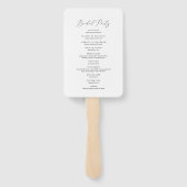 ダスティーエレガントブルーフローラ結婚式 プログラム ハンドファン (裏面)