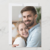 ダスティーエレガントブルーブルゴーニュフローラ写真結婚s 招待状 (裏面)