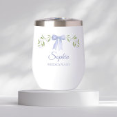 ダスティーエレガントブルーボウ名のブリデスメイド提案