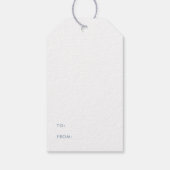 ダスティーエレガントブルーボー葉ホのパターン ギフトタグ (裏面)