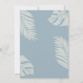 ダスティーエレガントブルーボー離れホーバプテスマ 招待状 (裏面)