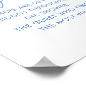 ダスティーエレガントブルーリングや輪狩りブライダルシャワーゲーム ポスター (角)