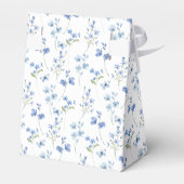 ダスティーエレガントブルーワイルドフラワーブライダルシャワー フェイバーボックス (裏面サイド)