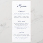 ダスティーエレガントブルー海シーブライダルシャワー メニュー (正面)