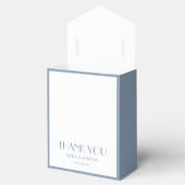 ダスティーエレガントブルー結婚式の引き出物ボックス フェイバーボックス (オープン)