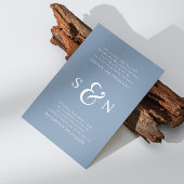 ダスティーエレガントブ航海のタイポグラフィ結婚ズ 招待状