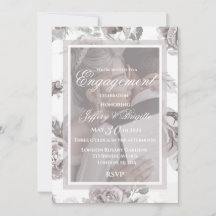 ダスティーエレガントモダンピンクローズフローラ婚約