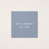 ダスティーカジュアルブルーズ結婚サンキューメッセージカード (裏面)