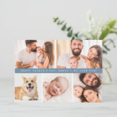 ダスティーカスタムブルーの写真幸せな父の日パパ シーズンカード (スタンド正面)