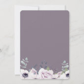 ダスティーガーデン フローラル バイオレット ウェディング 招待状 (裏面)