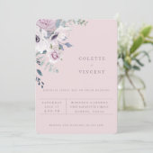 ダスティーガーデン フローラル ブラッシュ ウェディング 招待状 (スタンド正面)