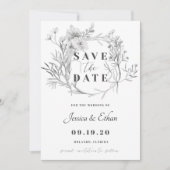 ダスティーグレイ Save the Date カード (正面)