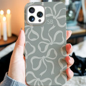 ダスティーサージ bow モノグラム Case-Mate iPhoneケース