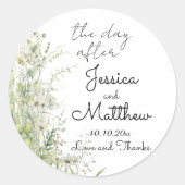ダスティージュグリーンの花結婚の翌日 ラウンドシール (正面)