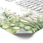 ダスティージュグリーンの花12テーブル結婚の座席 ポスター (角)