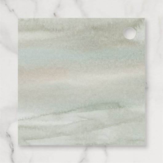 ダスティージュグリーンウォーター色金ゴールド幾何結婚の フェイバータグ (裏面)