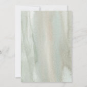 ダスティージュグリーンウォーター色金ゴールド幾何結婚の 招待状 (裏面)