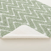 ダスティージュグリーンシェブロンパターン シェルパブランケット (3/4)