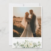 ダスティージュグリーンフラット日付カードを保存 セーブザデート (裏面)