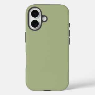 ダスティージュグリーン無地のカラー iPhone 16ケース