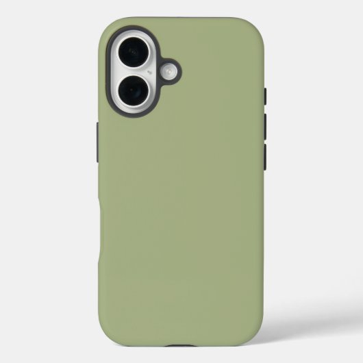 ダスティージュグリーン無地のカラー Case-Mate iPhoneケース (裏面)