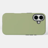 ダスティージュグリーン無地のカラー Case-Mate iPhoneケース (裏面 (横))
