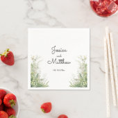 ダスティージュグリーン結婚の花 スタンダードカクテルナプキン (インサイチュ)