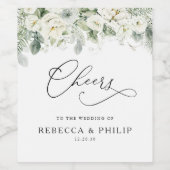 ダスティージュグリーン結婚ズワインボトルラベル ワインラベル (シングルラベル)