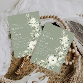 ダスティージュグリーン結婚式招待状 招待状