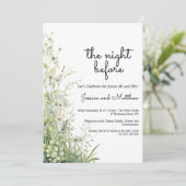 ダスティージュグリーン花結婚のリハーサルディナー 招待状 (スタンド正面)