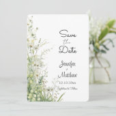 ダスティージュグリーン花5 x 7" セーブザデート (スタンド正面)