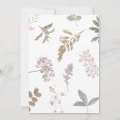 ダスティージュラベンダーボタニカル結婚フローラ 招待状 (裏面)