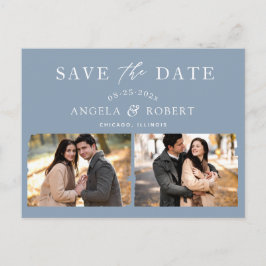 ダスティースタイリッシュブルー2写真デートを保存 ポストカード