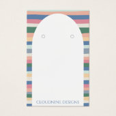 ダスティーストライプアーチイヤリングジュエリー表示カード (正面)