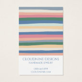 ダスティーストライプアーチイヤリングジュエリー表示カード (裏面)