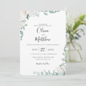 ダスティーセイジ・ボタニカル・ウェディング・インビテーション 招待状 (スタンド正面)