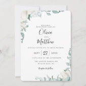 ダスティーセイジ・ボタニカル・ウェディング・インビテーション 招待状 (正面)