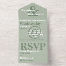 ダスティーセージ モダン タイポグラフィー ビッグ シンボル ウェディング