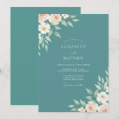 ダスティーティールフォリアジュ・ユーカリの結婚式 招待状 (正面/裏面)