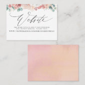 ダスティーバラピーチ結婚フローラのWebサイトカード 名刺 (正面/裏面)