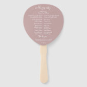 ダスティーバラボタニカルブランチ結婚式 プログラム ハンドファン (裏面)