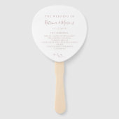 ダスティーバラボタニカルブランチ結婚式 プログラム ハンドファン (正面)