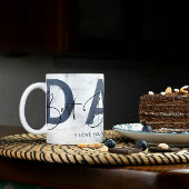 ダスティーパーソナライズされたブルー最高のパパ引用文ファーザーズ・デイ コーヒーマグカップ