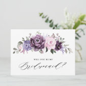 ダスティーパープルの色合い私の花嫁になる 招待状 (スタンド正面)